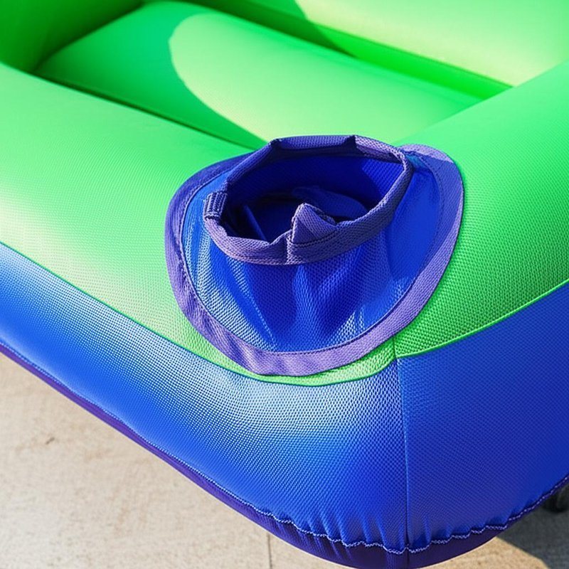 Lightweight Floating Pool Recliner Convenient Cup Holder for Easy Portability