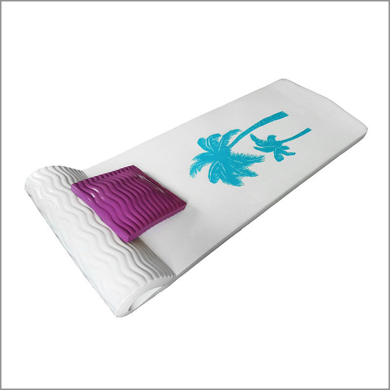 White Summer Pool Floats , Unsinkable Pool Float Custom Patterned Image