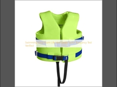 Swimming Vinyl Foam Life Vest Green Color Buoyancy Test Verified